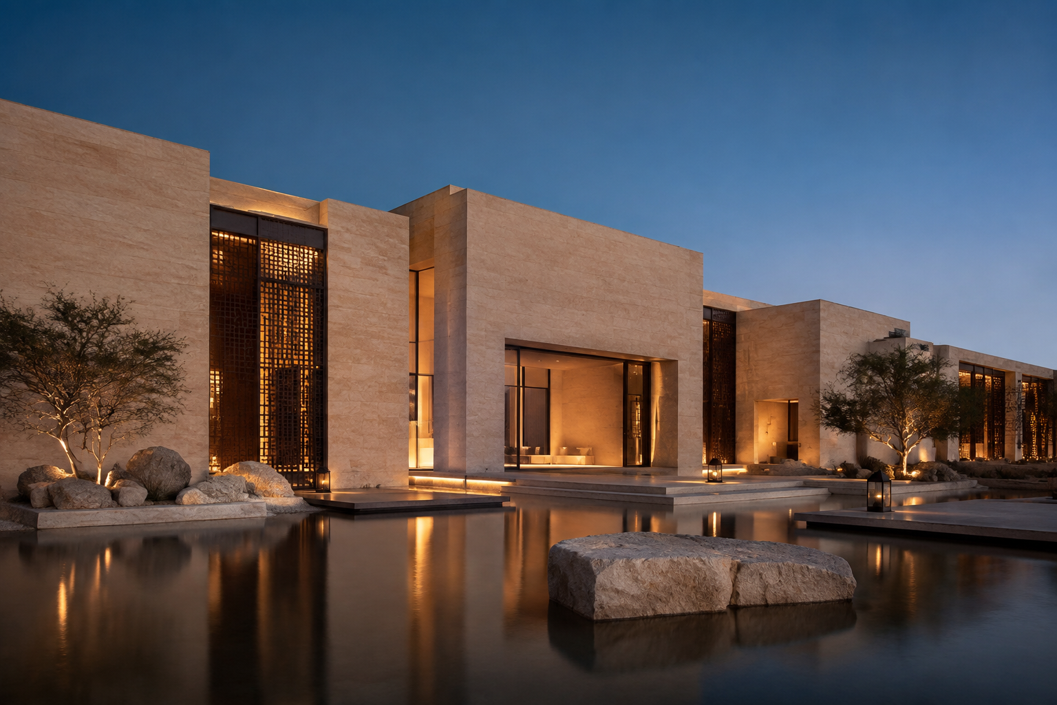 تصور معماري لفيلا معاصرة فاخرة في دبي